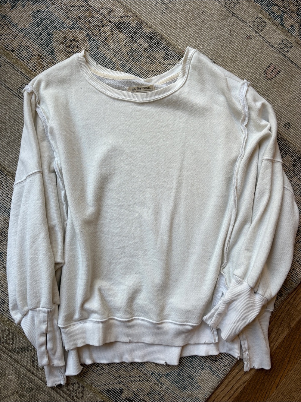 Free People ivory sweatshirt
